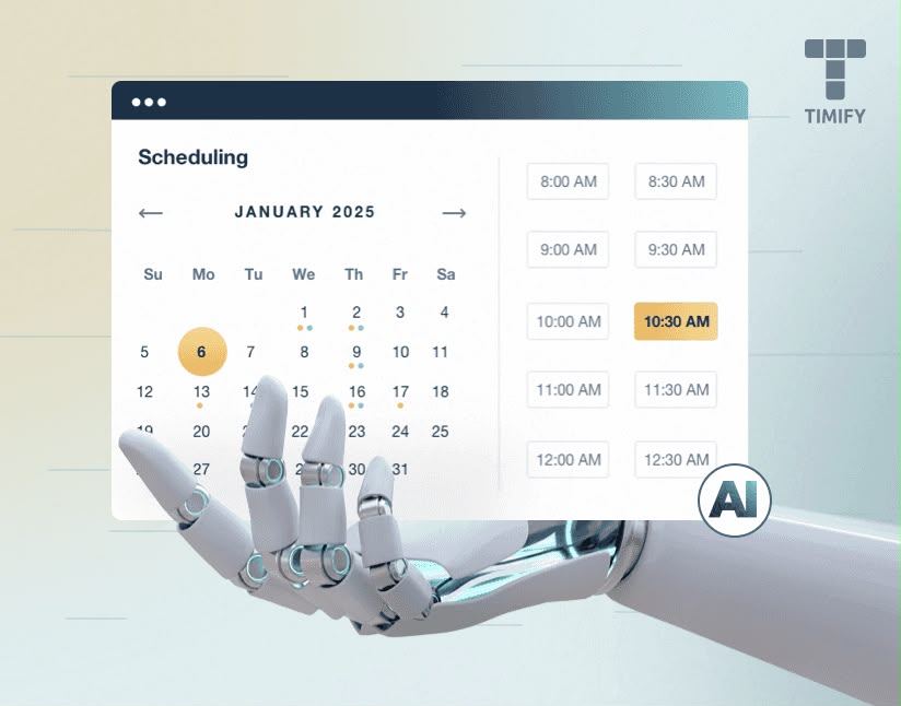 AI appointment booking interface for service businesses